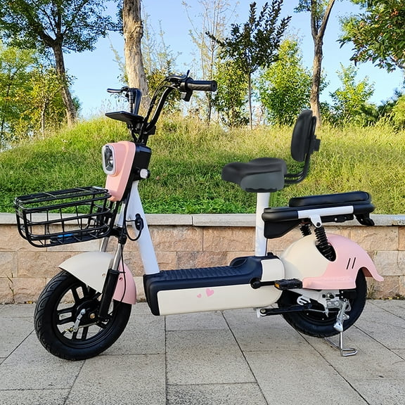 Adjustable Large Backrest Saddle Bikes Bicycle Tricycle Saddle Seat with Backrest Black for Bicycles, Lithium-ion Bicycles