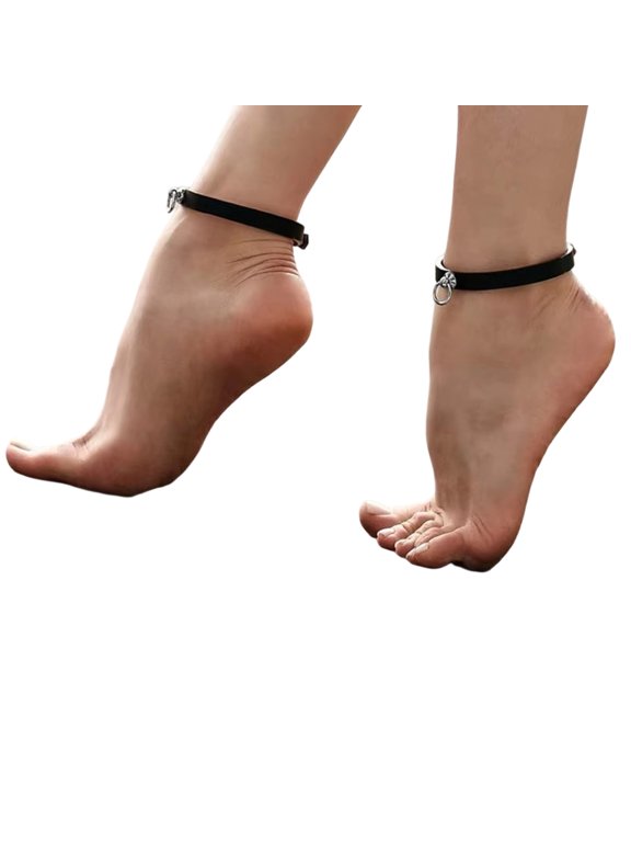 Adjustable Leather Ankle Strap with Soft Inner Lining Anklet Charm Chain Suitable for Comfort and Retro Modern Styles