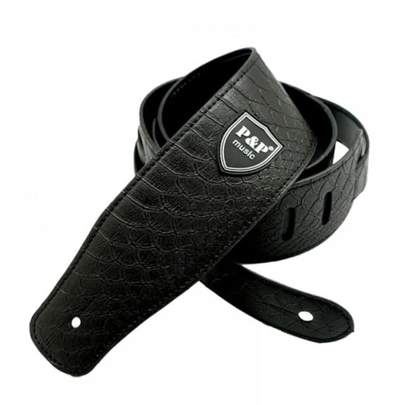 Adjustable Leather Guitar Strap Embossed for Acoustic Electric Guitar Strap Band to Any Player