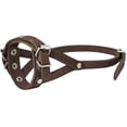 thumbnail image 1 of Adjustable Leather Loop Bite Bark Control Easy Fit Dog Muzzle Brown. Fits 8"-10" Snout., 1 of 3