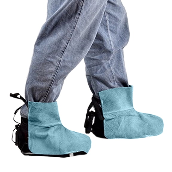 Adjustable Leather Welding Spats Heat and Abrasion Resistant Welder Welding Boot Shoe Covers Shoe Protectors