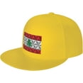 Adjustable Lebanon Flag with Polygonal Effect Snapback Hat for Men
