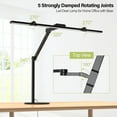 thumbnail image 1 of Adjustable Led Desk Light for Home Office with Base, 24W Bright Auto Dimming Table Light Rotatable Office Lamp with Swing Arm for Computer Cafting, 1 of 6