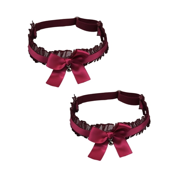 Adjustable Leg Harness Garter Belt Punk Thigh Rings Garter Elastic Leg Garters Belt Bells Bows Lace Thigh Garter Belt