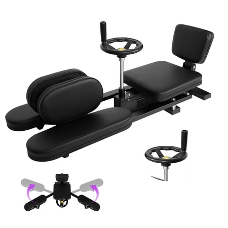 Adjustable Leg Split Stretcher Machine, Heavy Duty Flexibility Trainer for Home Gym, Yoga, Pilates, Physical Therapy, Black