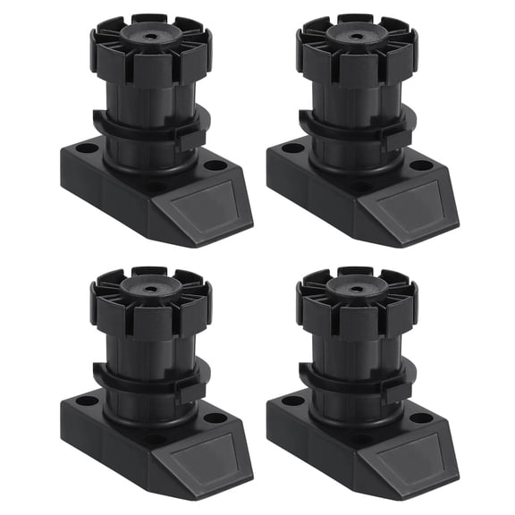 Adjustable Legs, 4 Pack 54 x 80mm - Furniture Leveling Foot, Thick Legs Leveler Support Frame for Bed Sofa (Black)