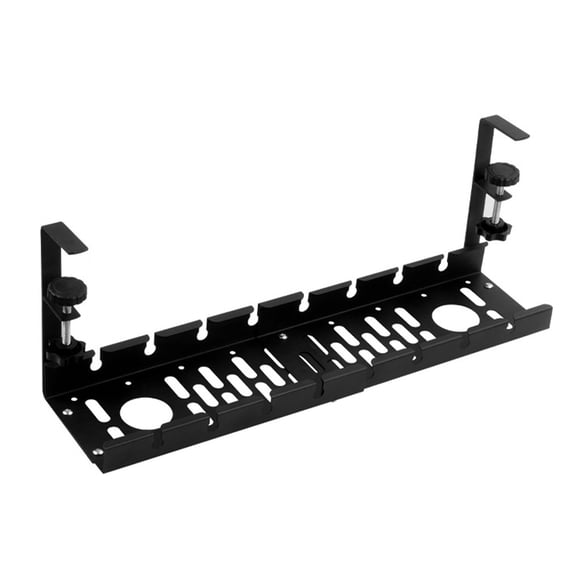Adjustable Length Under Desk Cable Organizers Tray Retractables From 15.75 To 20.47 Inches For Home Desk Wire Management