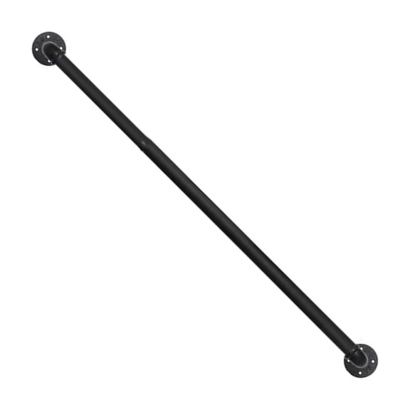 Adjustable Length Wrap Around Pipe Curtain Rod for Home and Carbon Steel Constructions Window Drapery Rod