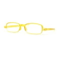 thumbnail image 1 of Adjustable Lens Angle Plastic Rectangular Reading Glasses Yellow +1.00, 1 of 4