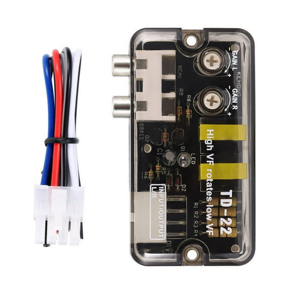 Adjustable Level Matching Converter Plastic & Metal Build, Subwoofers to Existing Car Stereos Converter