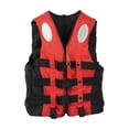 thumbnail image 1 of Adjustable Life Jacket with Buckle and Reflective Strips, Buoyancy Vest for Paddleboarding and Kayaking, High Visibility Outdoor Water Sports Safety(Red, XXL), 1 of 8