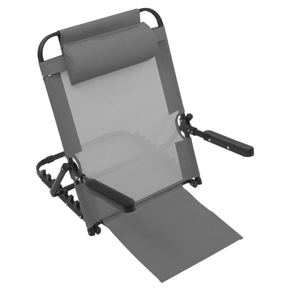 Adjustable Lifting Bed Backrest Support 220Lbs Large Folding Bed Rest Sitting up with Pillow and Armrest Angle Multifunction Portable Chair for Beach, Patient, Elderly