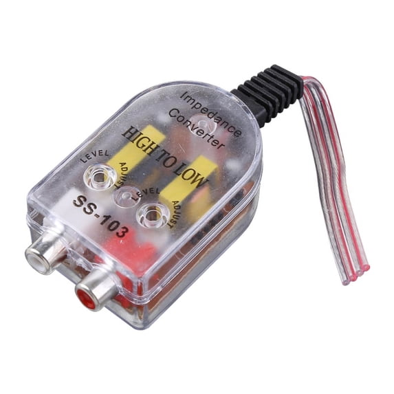 Adjustable Line Output Converter High to Low Level RCA Adapter Audio Amplifier