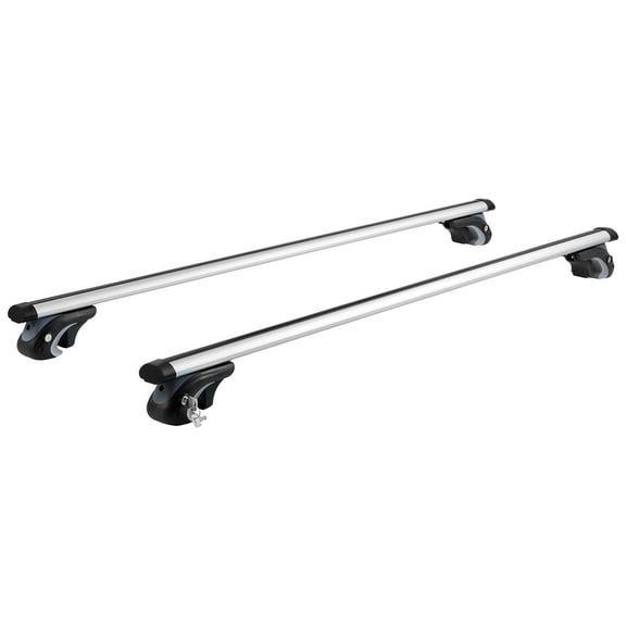 Adjustable Locking Roof Rack Crossbars, 200 lb Capacity Aluminum Cross Bars for SUVs, Vans, Sedans with Raised Side Rails
