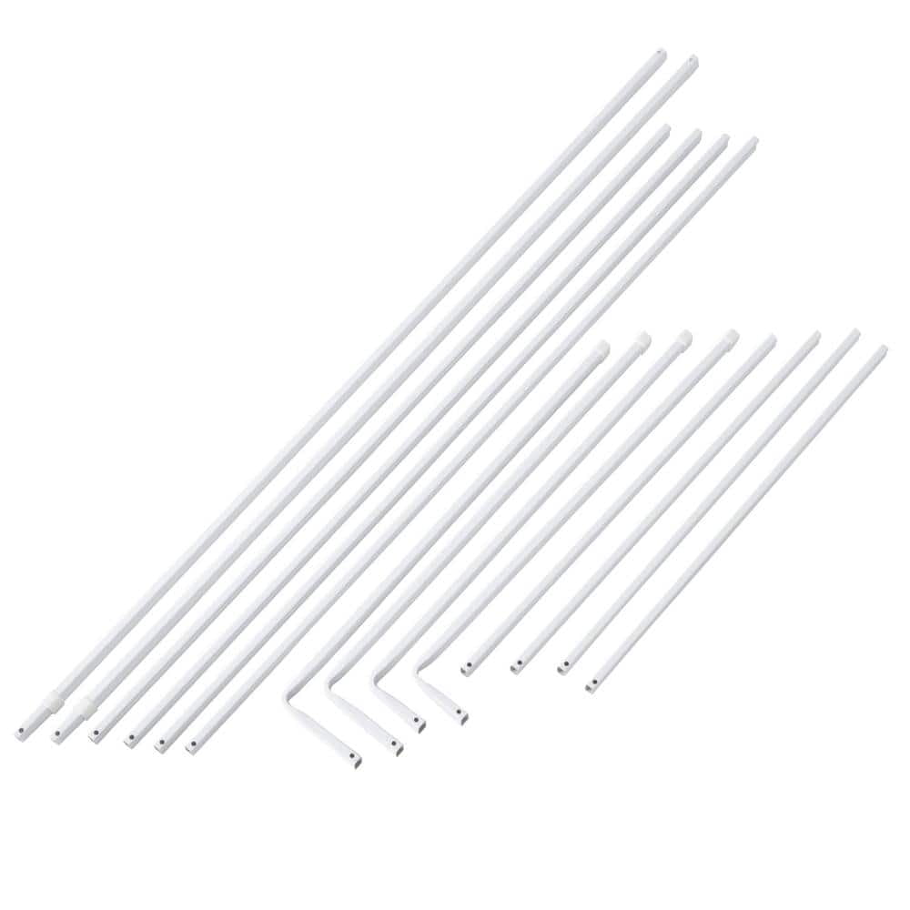 Adjustable Lockseam Bay Window Double Curtain Rod