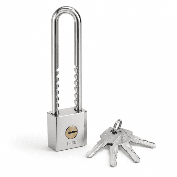 Adjustable Long Shackle U Padlock With 4 Heavy Duty Keys
