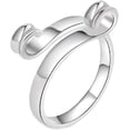 thumbnail image 1 of Adjustable Loop Crochet Knitting Rings Metal Wire Guide Finger Ring Open Rings Hook Tools Sewing Unique Rings Loop Crochet Knitting Adjustable Project, 1 of 5