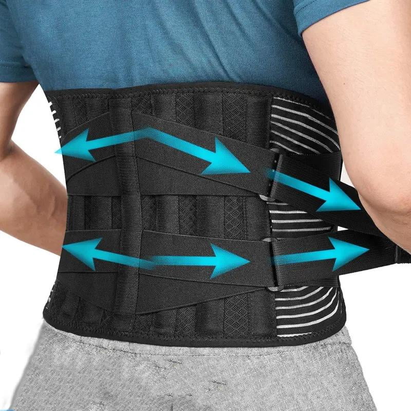 Adjustable Lower Back Support Belt, Breathable Elastic Waist Brace for ...