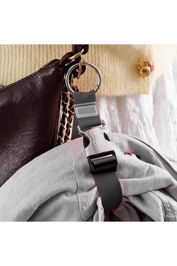 Adjustable Luggage Bag Strap with Hook, Suitcase Attachment for Backpack and Handbag, Multi Use Travel Strap for Shopping Bag, Portable Bag Connector for Travel and Daily Carrying