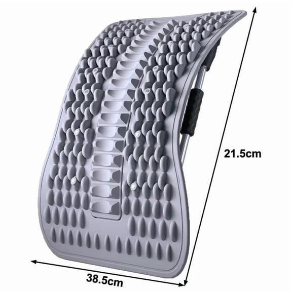 Adjustable Lumbar Relaxer  Multi-Level Back Stretcher with 128 Massage Nodes & 12 Magnets, Foldable Spine Comfort Support for Home & Travel