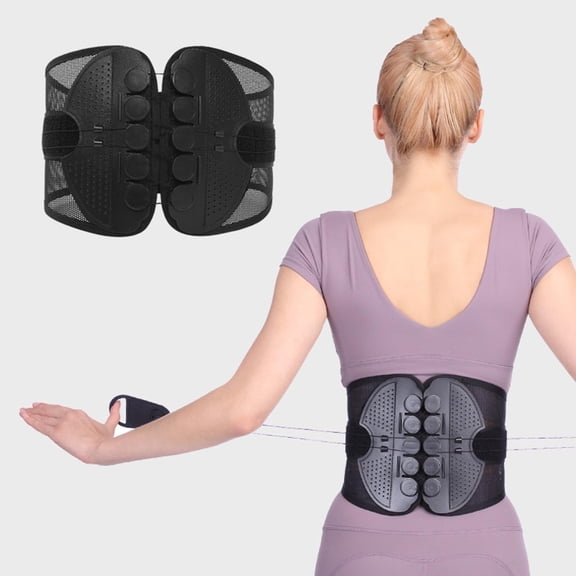 Adjustable Lumbar Support Belt Lower Back Brace All Day Back Brace For Lower Back Lumbar Support Herniated Disc Sciatica  Breathable For Men & Women