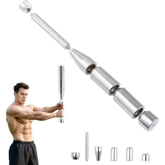 Adjustable Macebell Set - 6-in-1 & 11-in-1 Steel Indian Clubs for , Grip & Full - Includes Adjustable Weights (6.5-30.8 lbs), Forearm Strengthener & Grip Tester for Fitness, MMA, Rehab