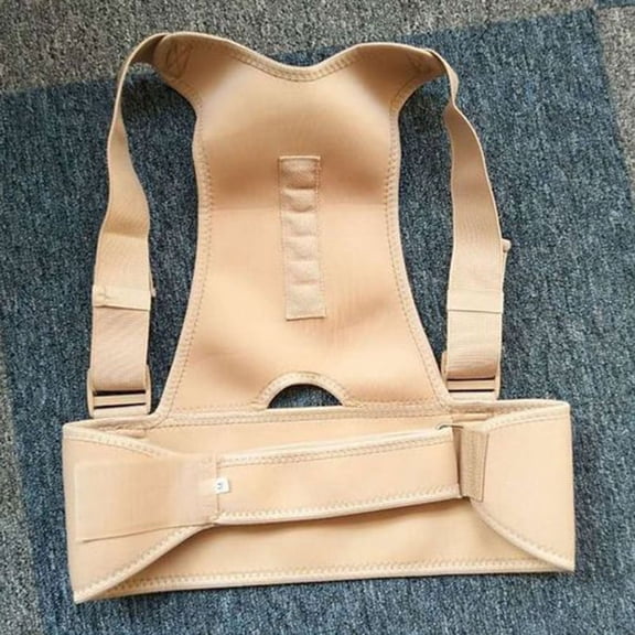 Adjustable Magnetic Back Support Posture Corrector Belt Pain Relief Shoulder Lumbar Brace Strap