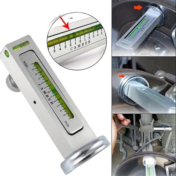 Adjustable Magnetic Gauge Tool, Wheel Camber, Caster Pillar and Wheel Alignment Tools for Automotive Truck Car RV Tire Repair with -5 to +5