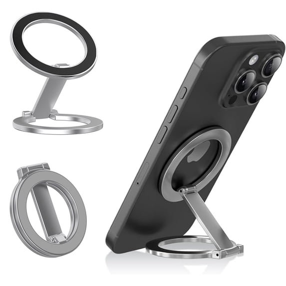 Adjustable Magnetic Phone Holder for Desktop, Double-Sided Stand for Smartphones and Tablets, Strong Magnet Mount