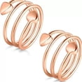 thumbnail image 1 of Adjustable Magnetic Pure Copper Rings for Women, Love Heart Gift( Sliver 2PCS), 1 of 4