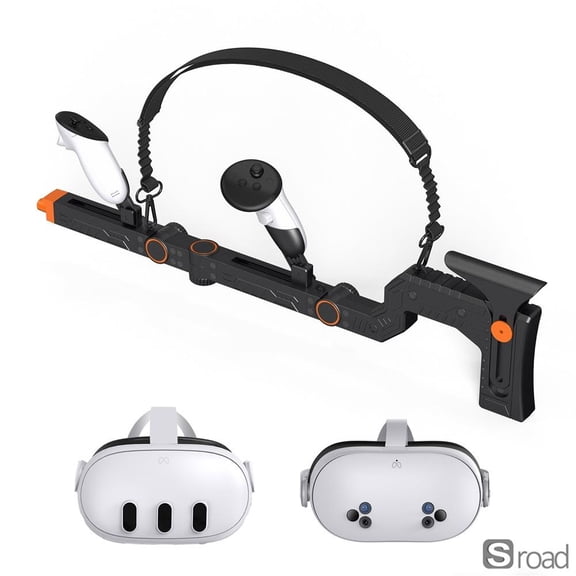 Adjustable Magnetic VR Gun Stock For Quest 3/3S/2/Pro, Tunable Rifle Stock With Quick-Release Magnetic Attachment & Adjustable Length For Precision Shooting In Immersive VR Games