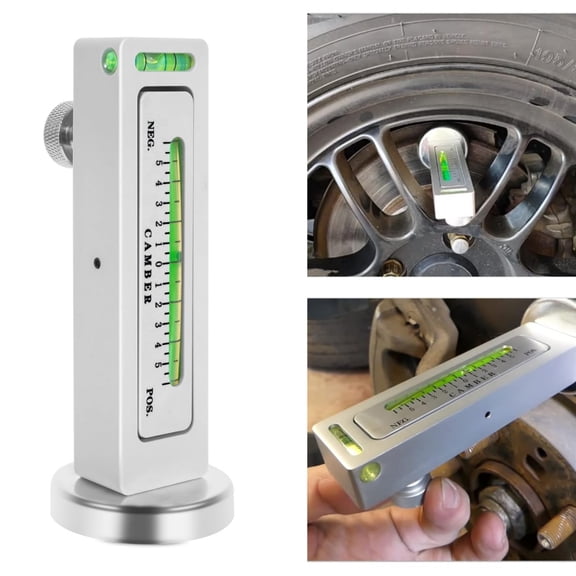 Adjustable Magnetic Wheel Alignment Gauge, Universal Camber Caster Strut Tool for Car Truck RV Tire Repair and Wheel Angle Measurement