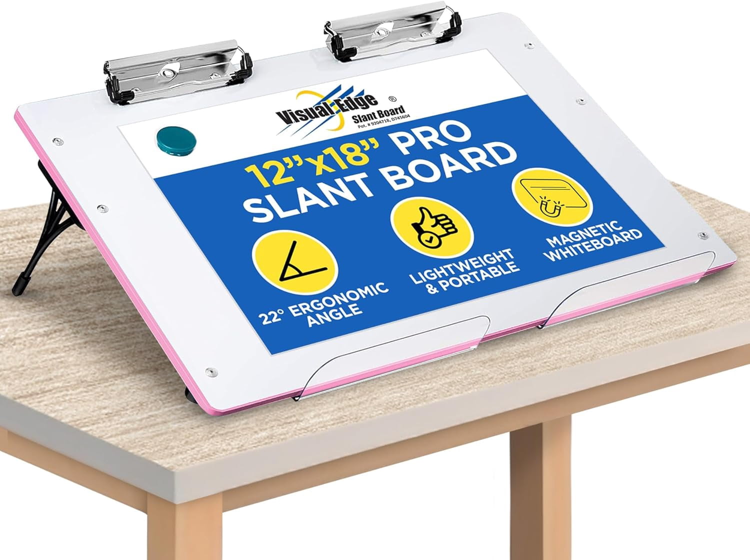 Slant Board for Writing – Adjustable Magnetic Whiteboard & 22° Angle ...
