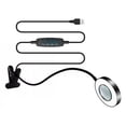 thumbnail image 1 of Adjustable Magnifiers Light 3 Lighting Type Clamps Base Hands Without Magnifying Light for Bedside Reading Nail Art Station, 1 of 8