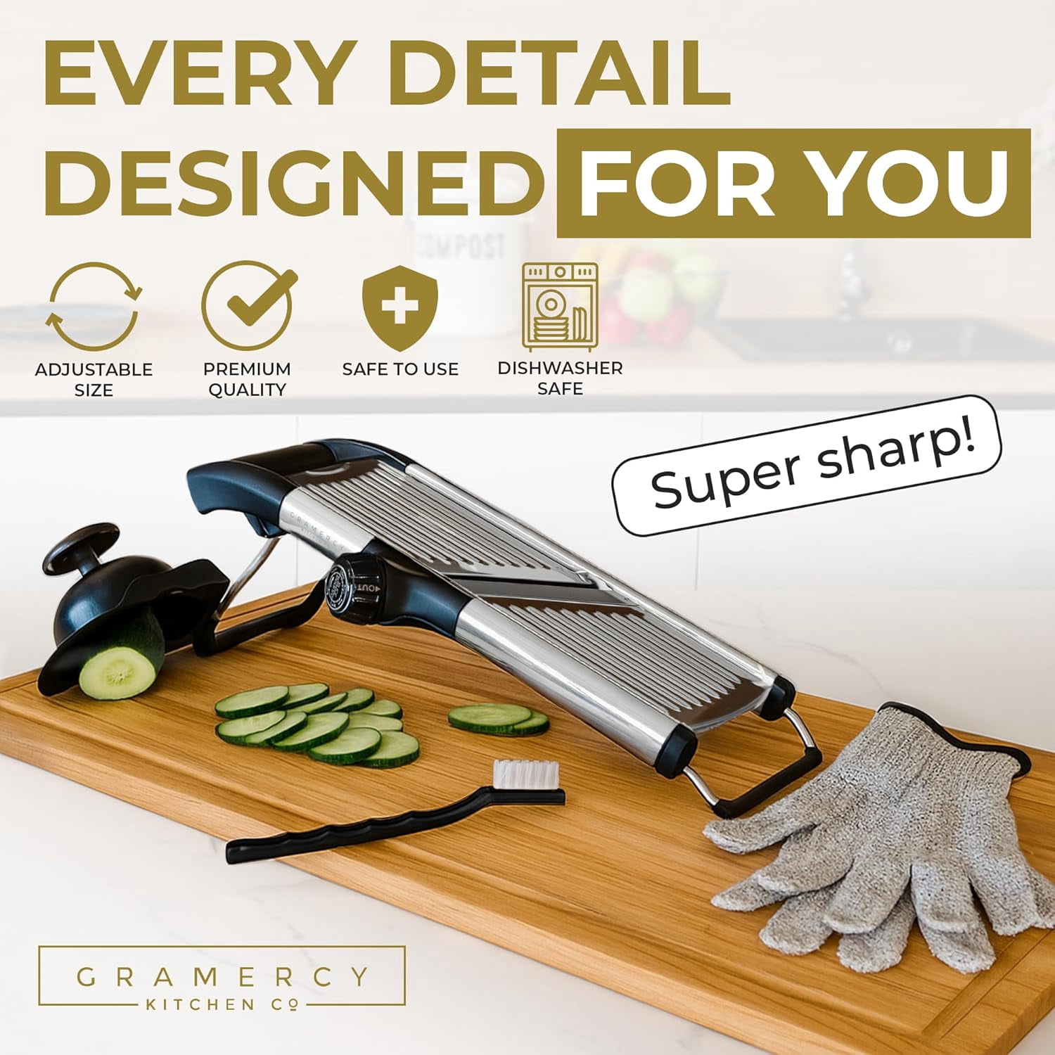 Adjustable Mandoline Food Slicer, Mandoline Slicer for Kitchen ...