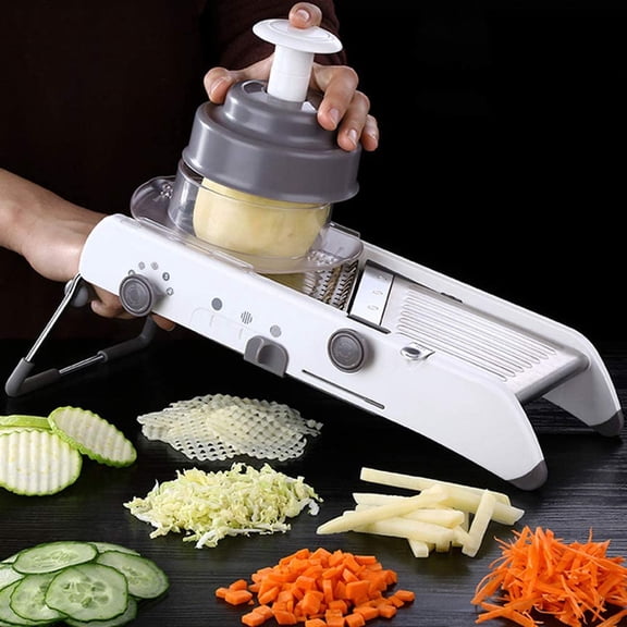 Adjustable Mandoline Slicer Stainless Steel Vegetable Chopper with 4 Blades for Kitchen