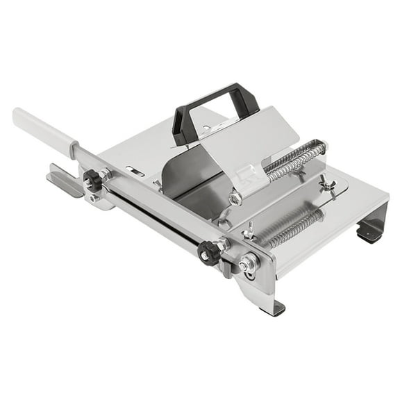 Adjustable Manual Frozen Meat Slicer Beef Slicing Machine Hotpot BBQ Silver, New Stainless Steel Manual Frozen Meat Slicer Mutton Ham Beef Cutter Cutting Machine