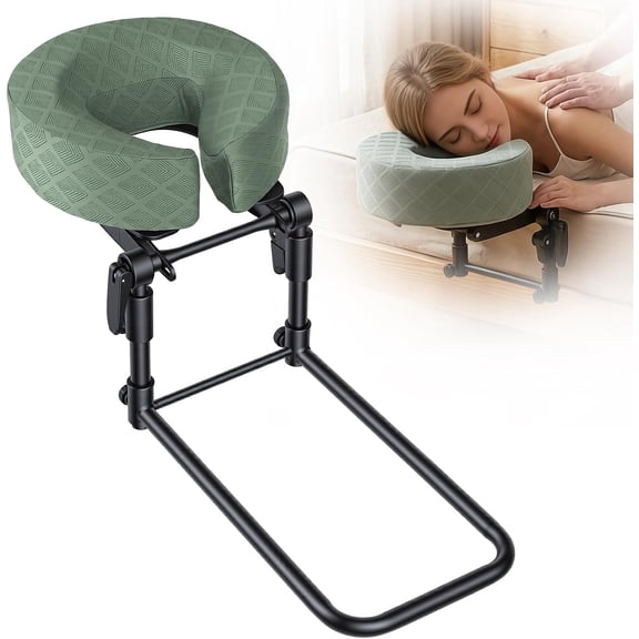 Adjustable Massage Headrest for Bed, Adjustable Height & Angle Massage Tools, Adjustable Memory Foam Stomach Pillow, Portable Massages Face Cradle for Eye Surgery Recovery Facial
