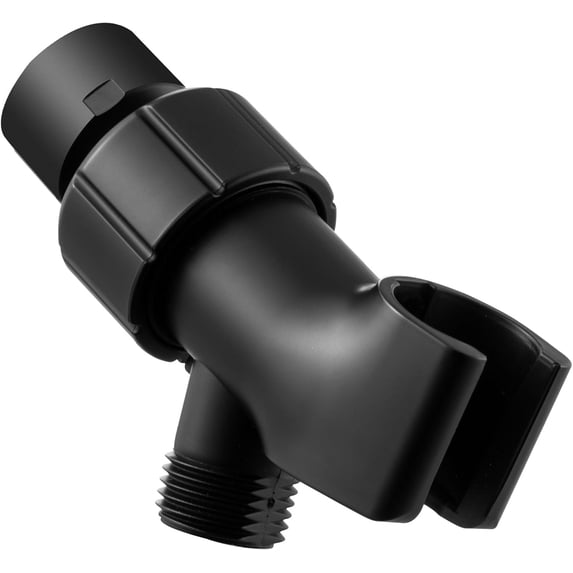 Adjustable Matte Black Shower Head Holder with Solid Metal Ball, 1/2 in ...