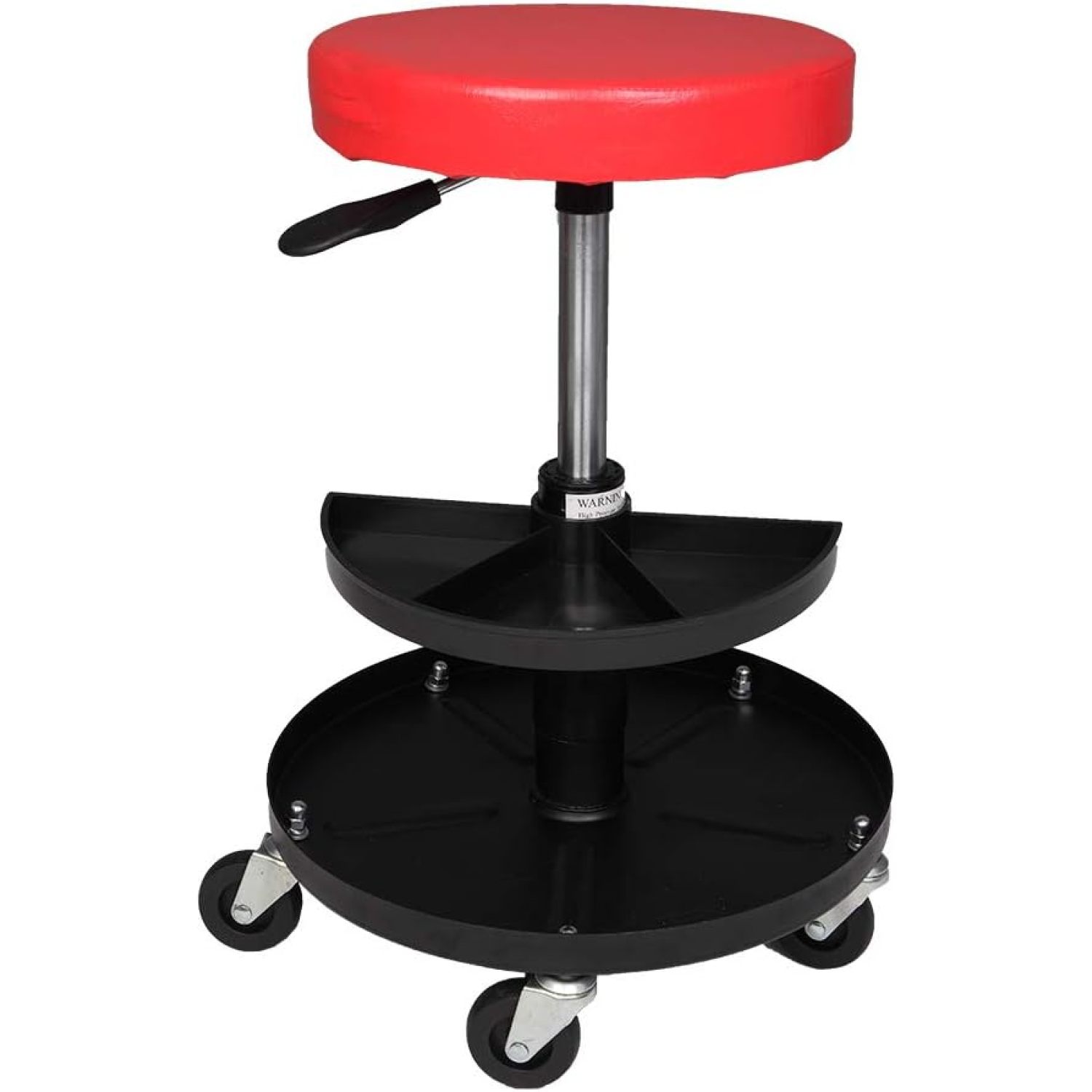 Adjustable Mechanics Creeper Seat Rolling Stool Pneumatic Chair Tray