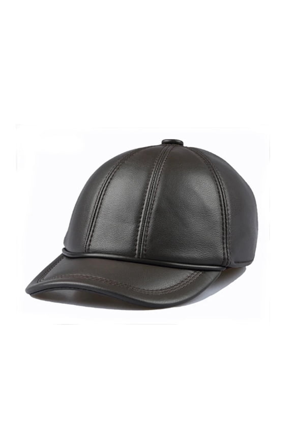 Adjustable Men Real Leather Baseball Caps Sheepskin Men Youth Duck Tongue Dad Hats Bomber ,Durable Quality