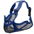 thumbnail image 1 of Adjustable Mesh Dog Muzzle Breathable Anti-Biting Mouth Guard for Dog Outdoor Walking Training Grooming(Blue-24~43cm), 1 of 3