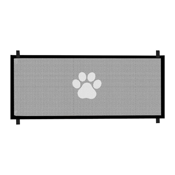 Adjustable Mesh Pet Gate, 30.7" Tall Magic Safety Barrier for Stairs & Doorways, Fits Up to 70.8" Wide, Portable Foldable Puppy Fence with 4 Hooks