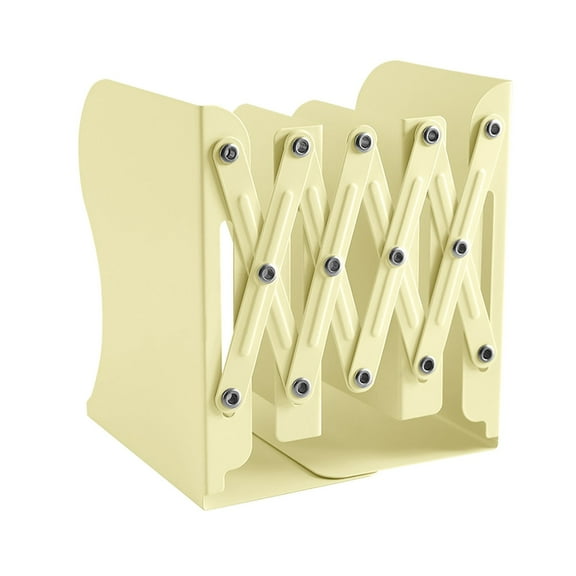 Adjustable Metal Bookends, Desktop File Organizer, for Back to School, Classroom, Office and Home Use, by Cosmug, Yellow
