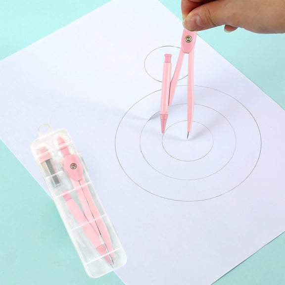 Adjustable Metal‑Built Geometry Compass with Anti‑Slip Rubber Grip, Comes With Matching Storage‑Case