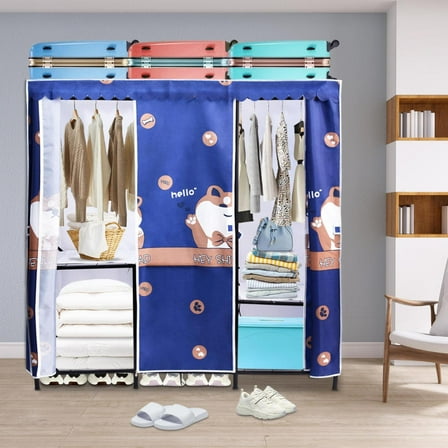 Adjustable Metal Clothing Rack, 65.7in Height Portable Clothes Organizer for Garment Storage, 1984.1LBS Max Load