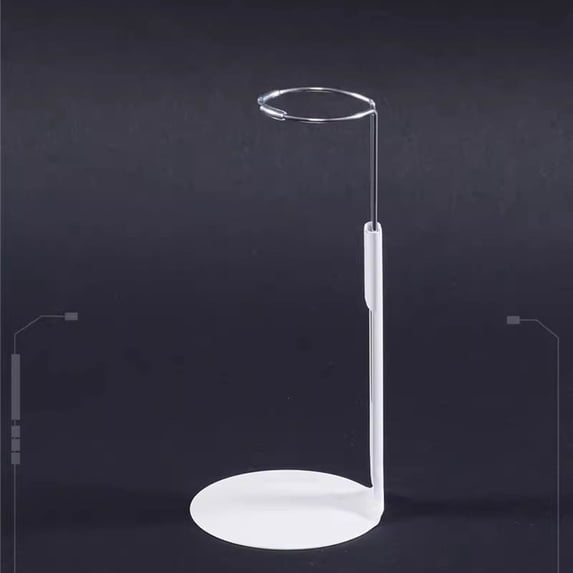 Adjustable Metal Doll Stand with Stable Base – White & Silver Display Holder for Action Figures, Collectibles & Plush Toys (7.87" Height)