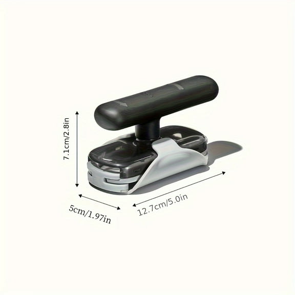 Adjustable Metal Jar and Bottle Opener – 1pc Manual Lid Opener Tool for Kitchen, Cooking, Family Meals & Outdoor Use, Black