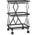thumbnail image 1 of Adjustable Metal Kitchen Rack With Rolling Wheels For Spacious Fruit Storage, 1 of 7