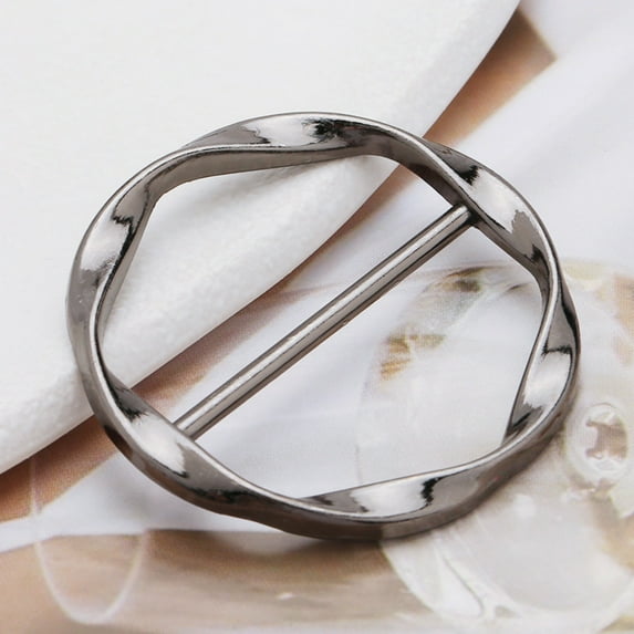 Adjustable Metal Knot Buckle for T-Shirts, Belts, and Scarves - 7 Color Options - All-in-One Fashion Accessory